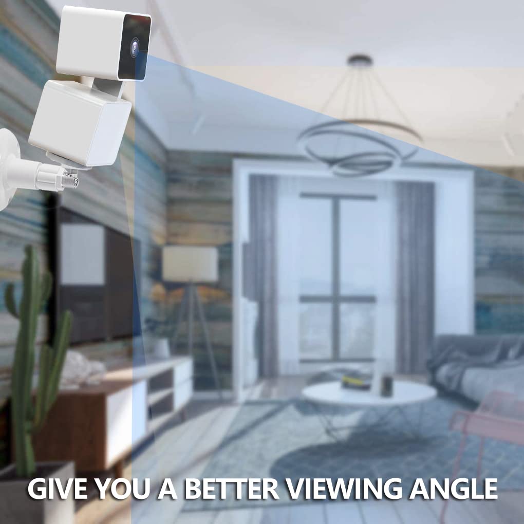Wall Mount For Wyze Cam Pan V3 And Wyze Cam V4 And V3, 2 Pack 360 Degree Swivel Adjustable Bracket For Wyze Camera System (Wyze Camera Is Not Included)