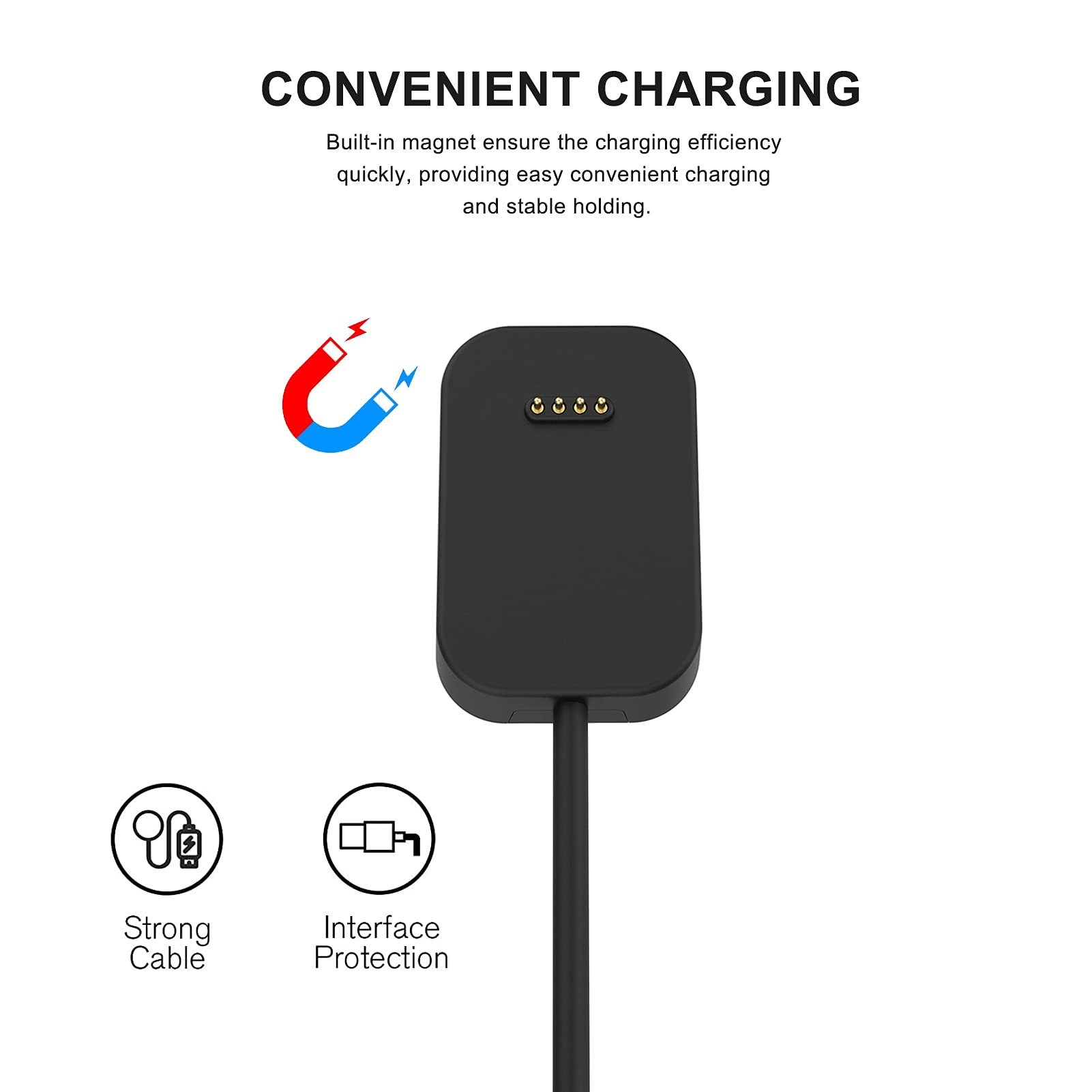 Geordgy 2 Pack Charger Compatible With Gizmo Watch 2, Portable Magnetic Charging Cable Cord Accessories For Gizmo Watch Version