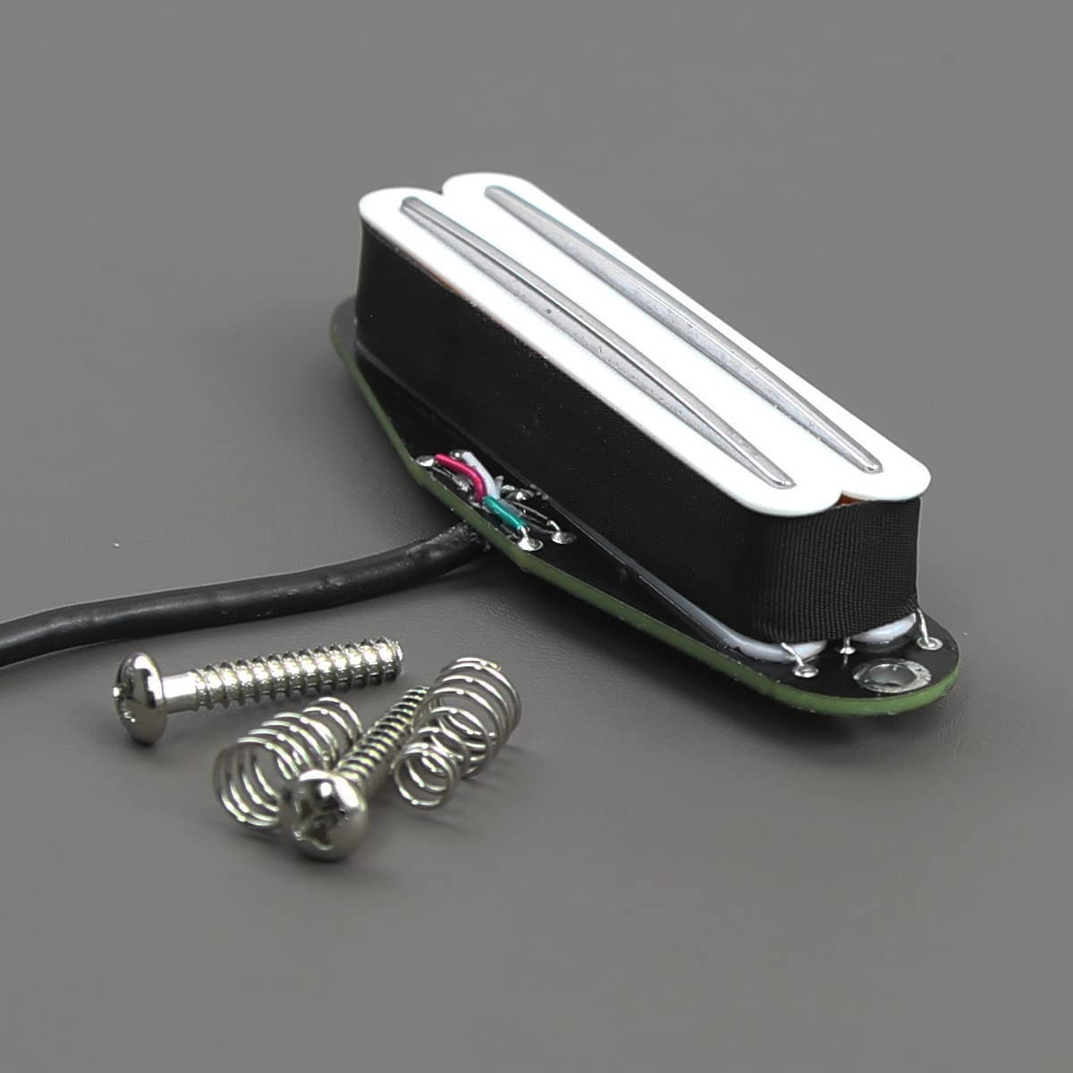 Fleor Dual Hot Rail Humbucker Single-Coil-Sized Guitar Humbucker Pickup(12-13K), White