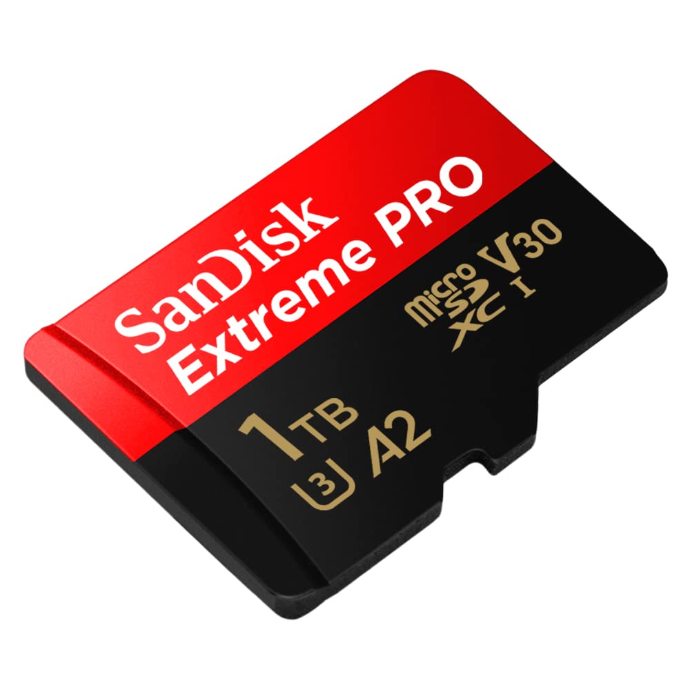 Sandisk Extreme Pro Microsdxc Uhs-I Memory Card 1 Tb + Adapter & Rescuepro Deluxe (For Smartphones, Action Cameras Or Drones, A2