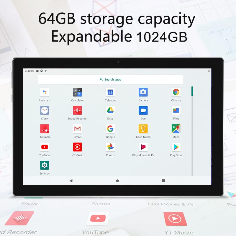 Zzb Tablet 10 Inch Android 13 Tablets, 64Gb+8Gb Tablet, 1024Gb Expand,6000Mah Battery, Quad Core Processor Tableta, 8Mp Camera W
