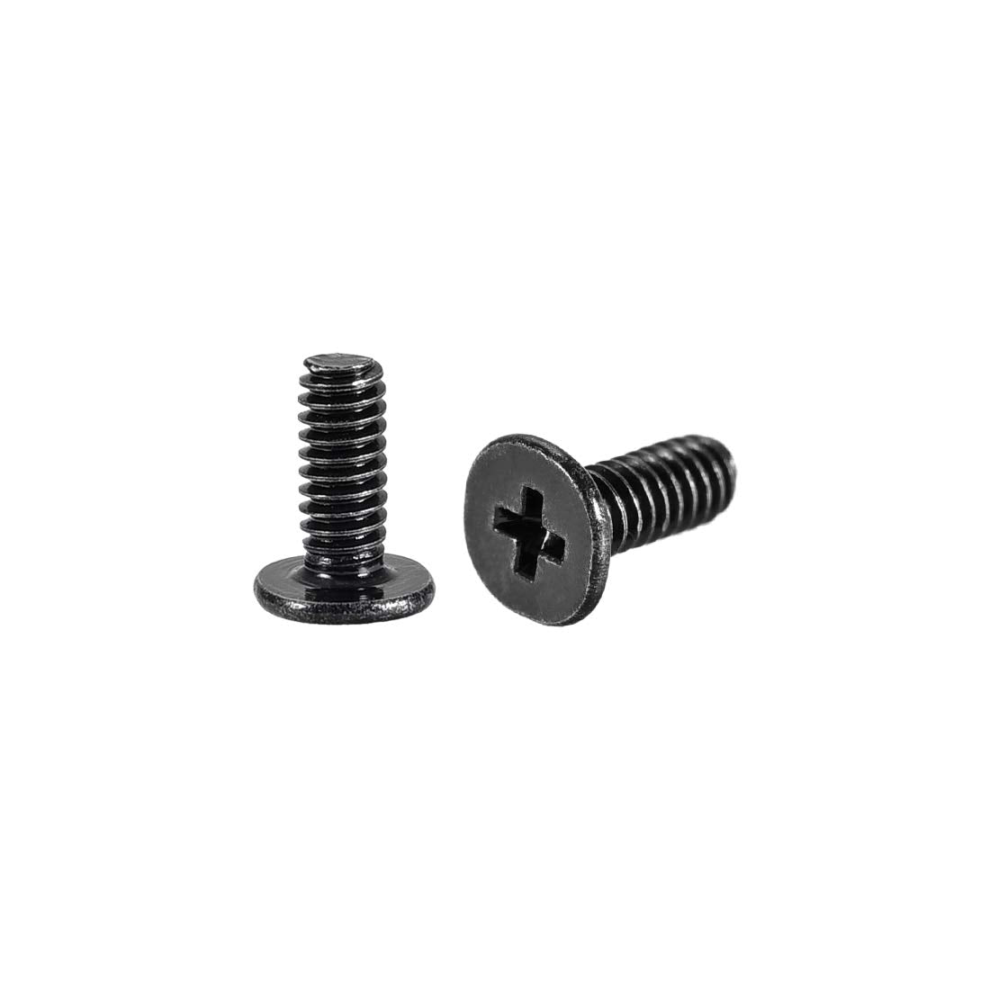 Uxcell M2X5Mm Phillips Screw Fastener Black 3.8Mm Dia Screw Head For Laptop Pc Tv Fan Switch 50Pcs
