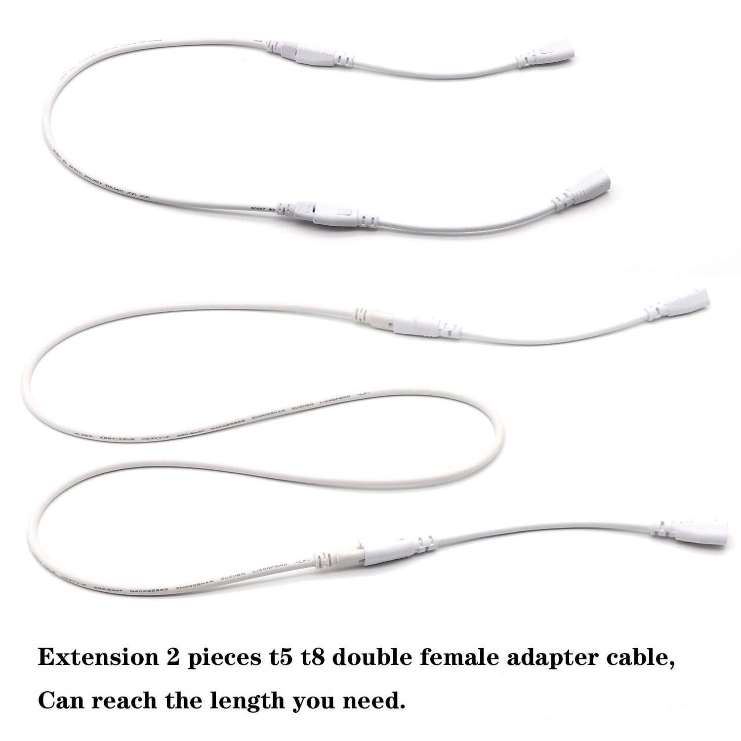 T5 T8 Led Tube Connector Adapter Cable Connector Cable Wire 8 Inch Double Male To Male End Extension Cord For Integrated Led Flu