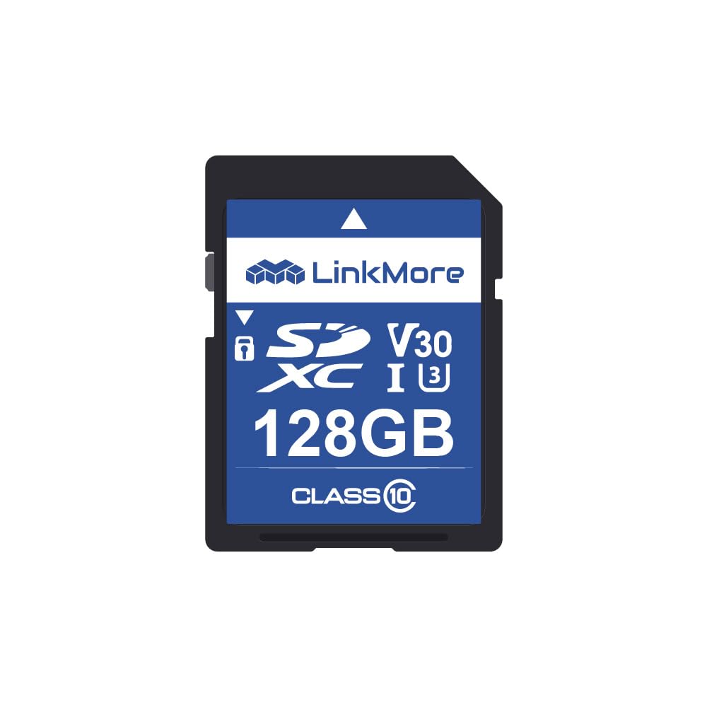 Linkmore Sd Card 128Gb Compatible With Camera, Pc, Uhs I, U3, V30, Class 10, Read Speed Up To 95 Mb/S, Write Speed Up To 65Mb/S