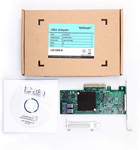 12G Internal Pci E Sas/Sata Hba Controller Card, Broadcom'S Sas 3008, Compatible For Sas 9300 8I
