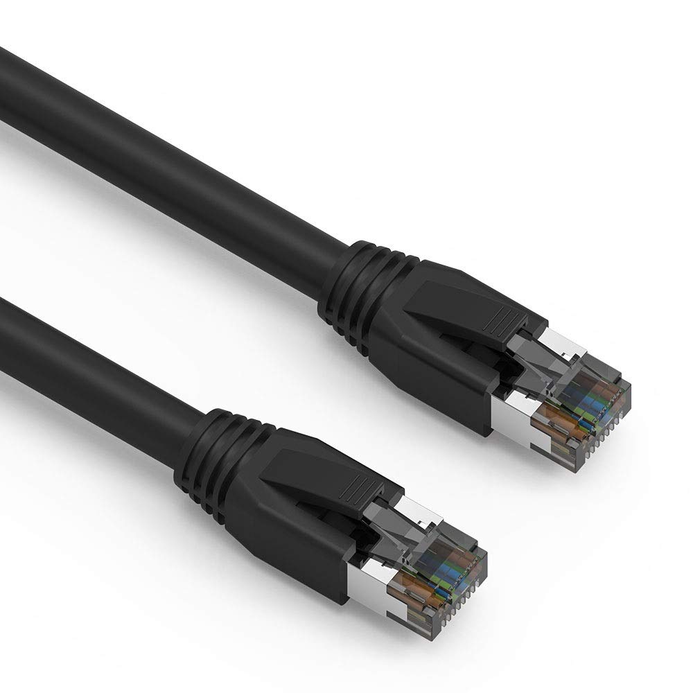 ACCL 0.5Ft Cat.8 S/FTP Ethernet Network Cable Black 24AWG, 10 Pack