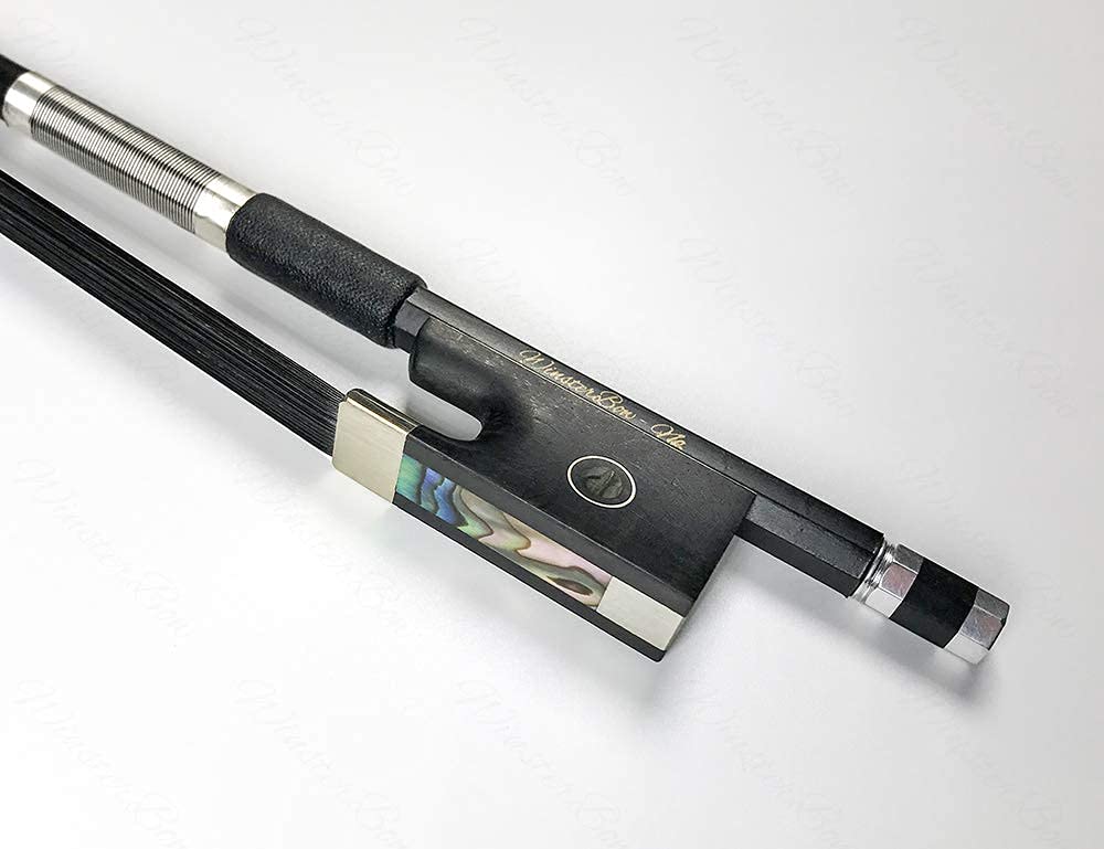 Winsterbow Carbon Fiber Violin Bow 4/4 Size Violin Bow Unbleached Black Horse Hair Art No.Vbn108