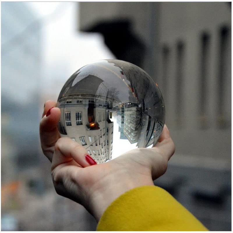 Vekdone Men Tops Optical Glass Reflective Spheres, K9 Crystal Sphere Ball, Decor Photography Ball, Clear Contact Juggling Ball,