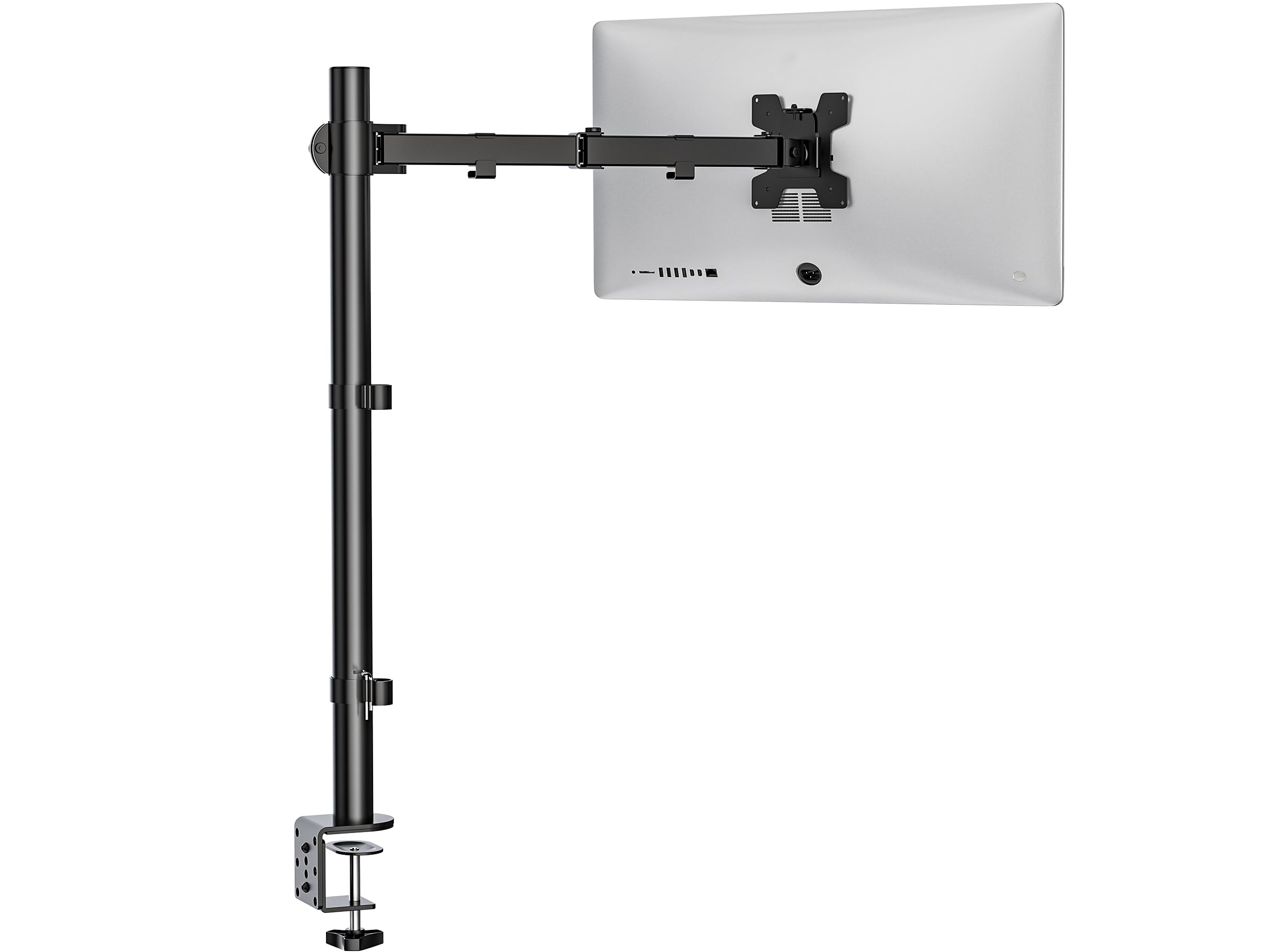 WALI Monitor Arm Mount for Desk, Single Extra Tall Computer Desk Mount, Monitor Bracket Mount Stand Single, up to 32 inch, 22 lbs (M001XL), Black