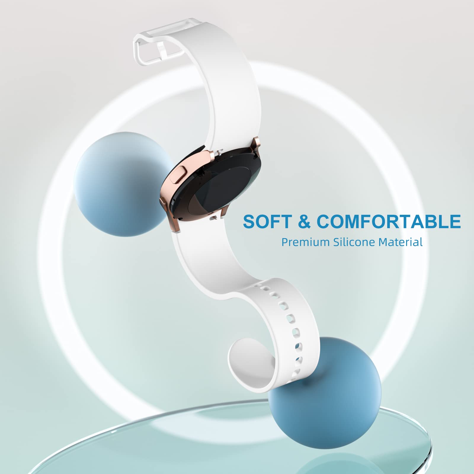 Lerobo 5 Pack Bands Compatible With Galaxy Watch 7 6 5 4 Band 40Mm 44Mm/Galaxy Watch 6 4 Classic 43Mm 47Mm 46Mm 42Mm/Watch 5 Pro