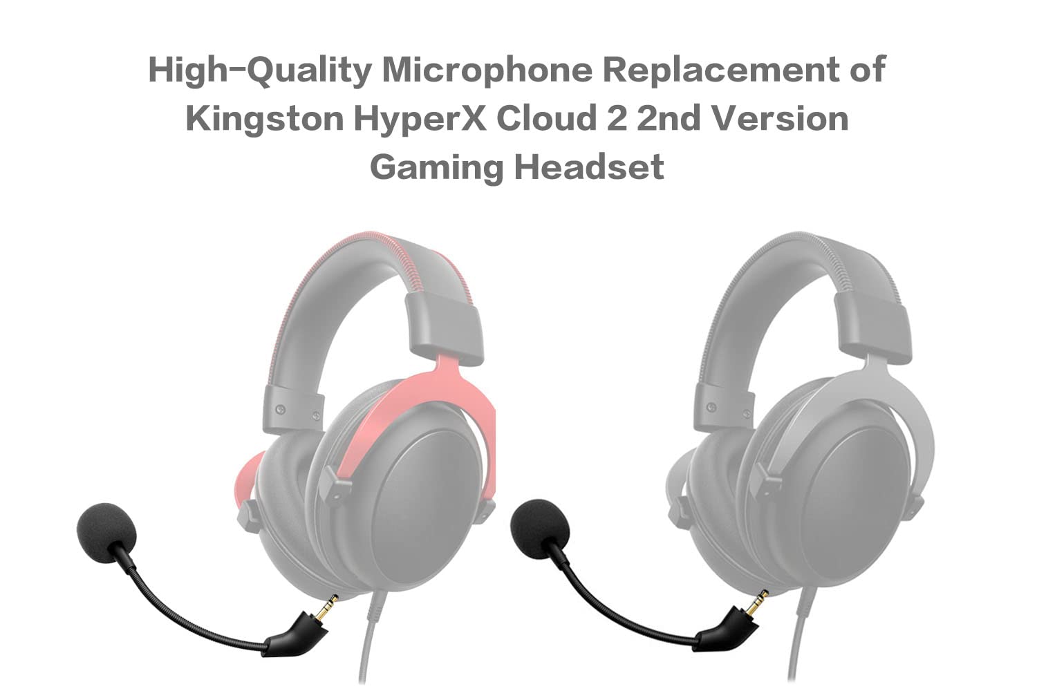Replacement Game Mic For Kingston Hyperx Cloud, Cloud X And Cloud Ii 2Nd Version Gaming Headset On Ps4 Ps5 Xbox One Nintendo Swi