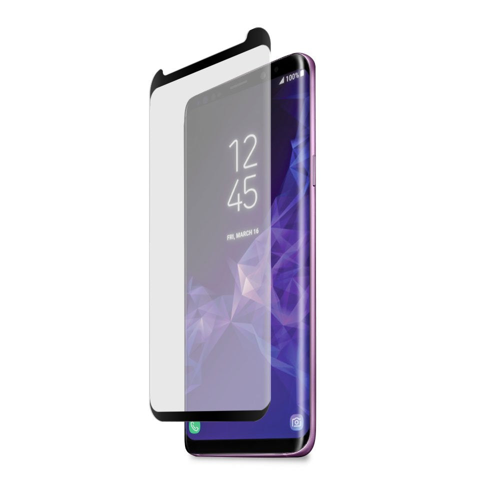 Puregear Samsung Galaxy S9 Hd Clear Curved Glass Screen Protector With Top/Bottom Black Border And Self Alignment Tray, Touch Se