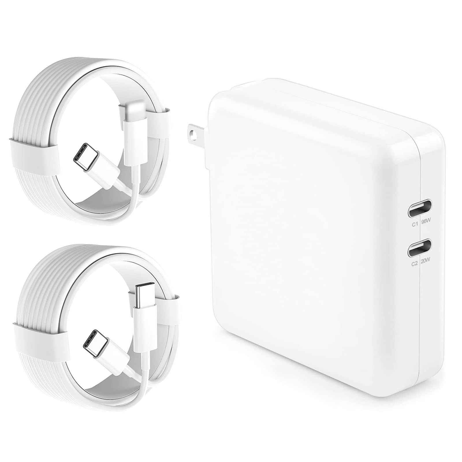 Mac Book Pro Charger   116W Usb C Charger, 2 Port Power Adapter Compatible With Macbook Pro 16, 15, 14, 13 Inch, Macbook Air 13 