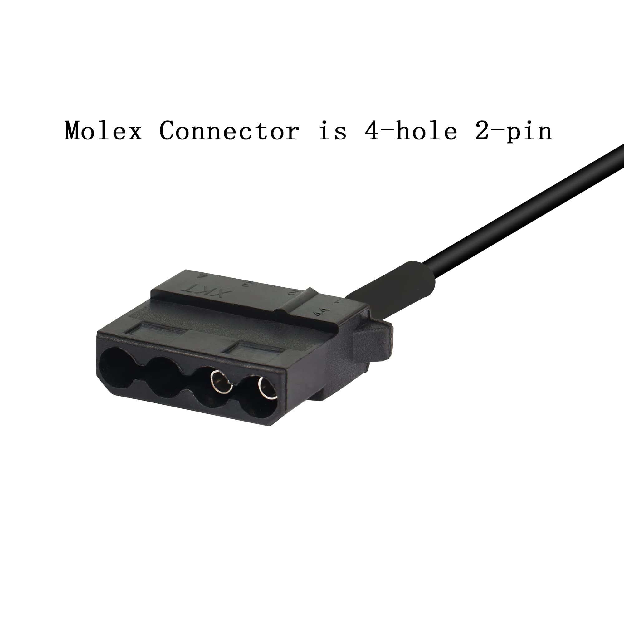 Pngknyocn 30Cm Usb To 4 Pin Molex Fan Power Cable Computer Case Adapter Cord With Switch (2 Pack