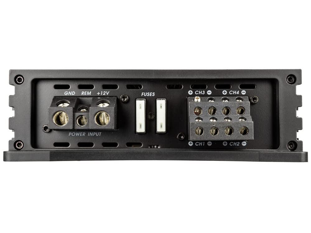 Alphasonik Na1600.4 Neuron Series 1600 Watts Max 4 Channel Car Amp With 4 Way Protection Circuitry Multi Channel Bridgeable Clas