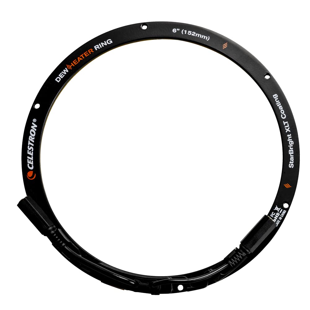 Celestron   Dew Heater Ring   Aluminum Dew Prevention   Compatible 6    Schmidt Cassegrain Telescope Black