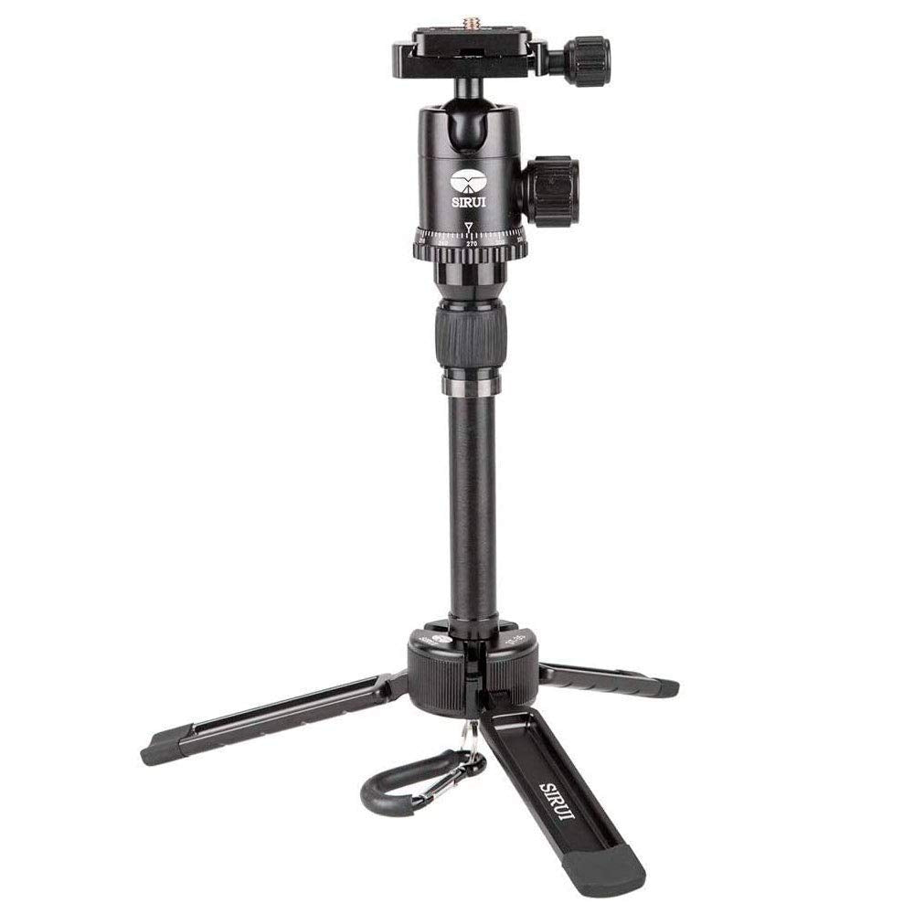 Sirui Table Top Tripod, 13.5 Inch Mini Desktop Tripod With 360� Ball Head, Portable Handhold Aluminum Tripod For Dslr Camera, Video Camcorder, Max Load 4Kg/8.8Lbs (Am 35K)