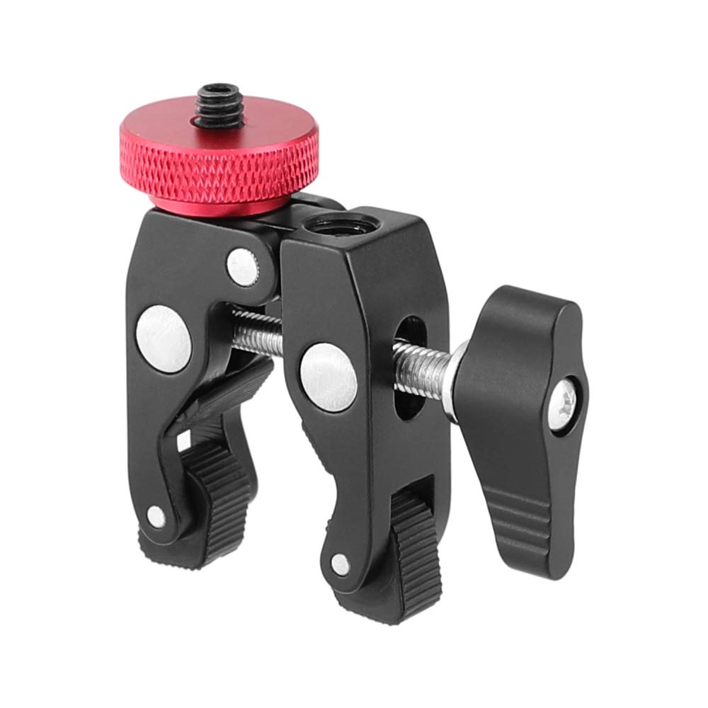 Kayulin Crab Clamp Holder With 1/4'' Screw Adapter For Studio Flash Light Camera Tripod (Black)