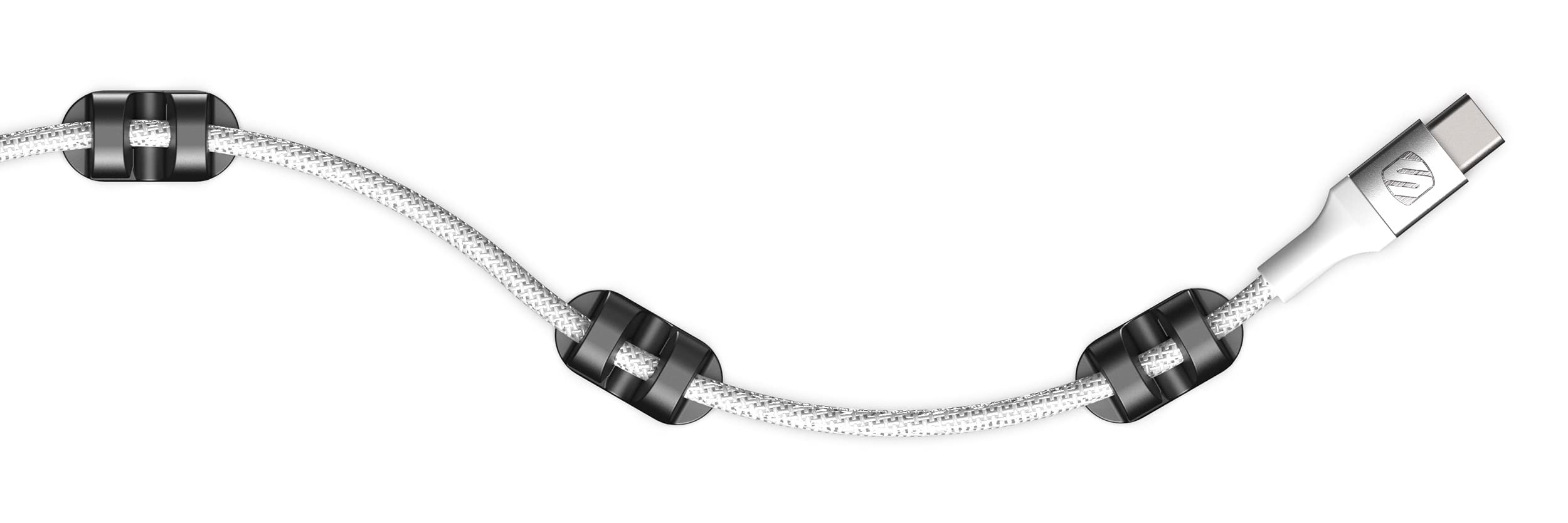 Scosche Cmaa2 6Pkrp Stick Em Adhesive Cable Management Clip Organizers (6 Pk) Black