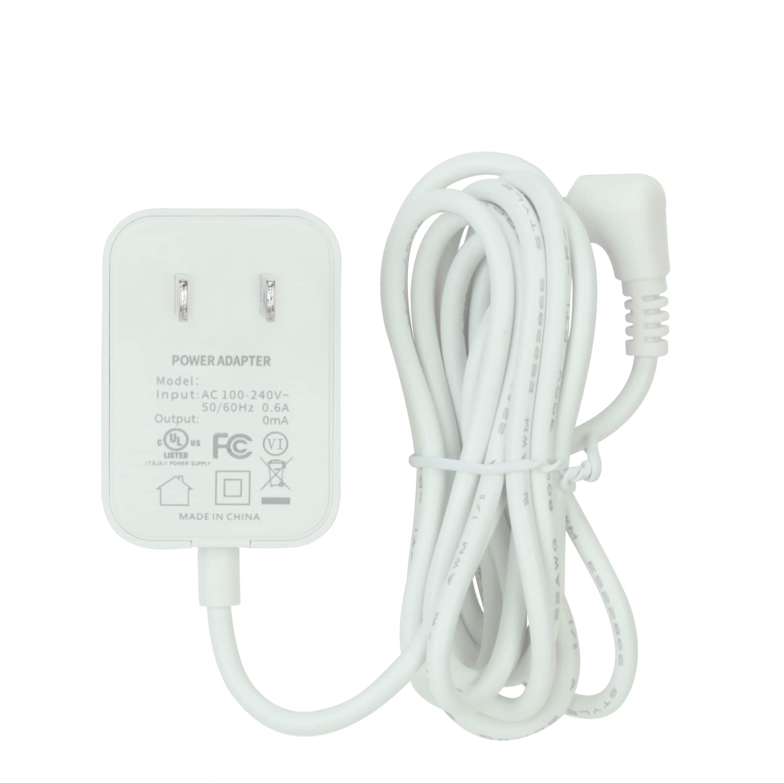 Lefxmophy Sm24Rx Power Cord, Aw007Wr 0500070Uv Ac Adapter Replacement For Anmeate Sm935E / Sm24Rx / Sm24Tx Sm24 Baby Monitor Camera Charger (White)