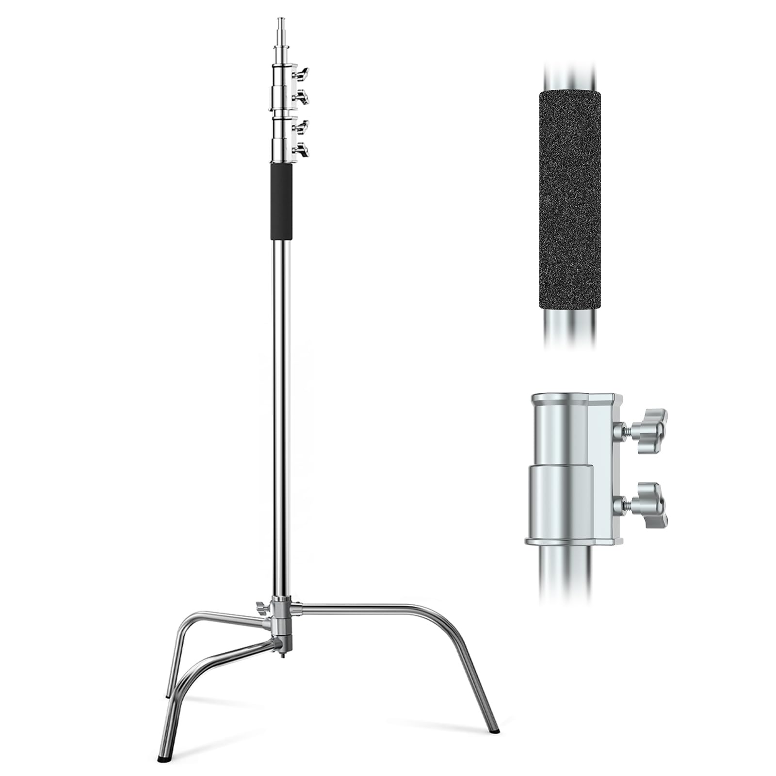 Hagibis C Stand Adjustable Heavy Duty Tripod Stand With 100% Stainless Steel, Photography Light Stand For Studio Softbox, Monoli