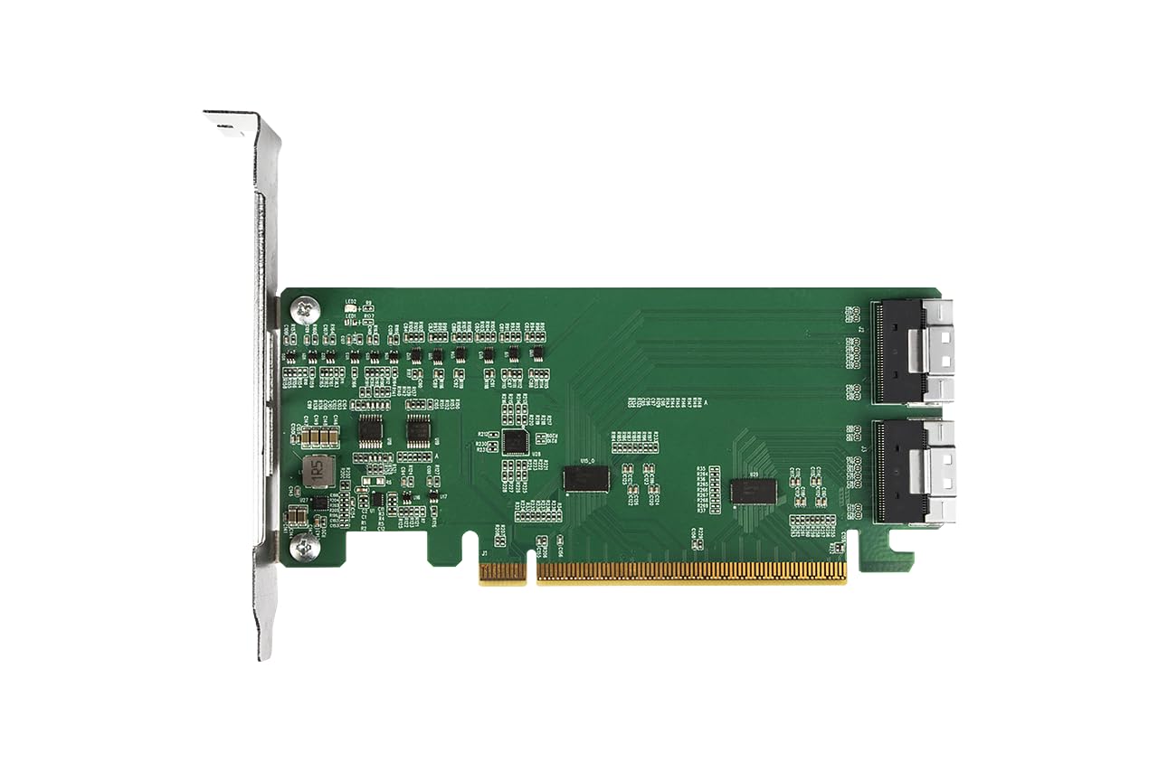 ICY DOCK AC MB308A EXLink PCIe 4.0 x16 NVMe Adapter Card w 2xSlimSAS 8i Retail