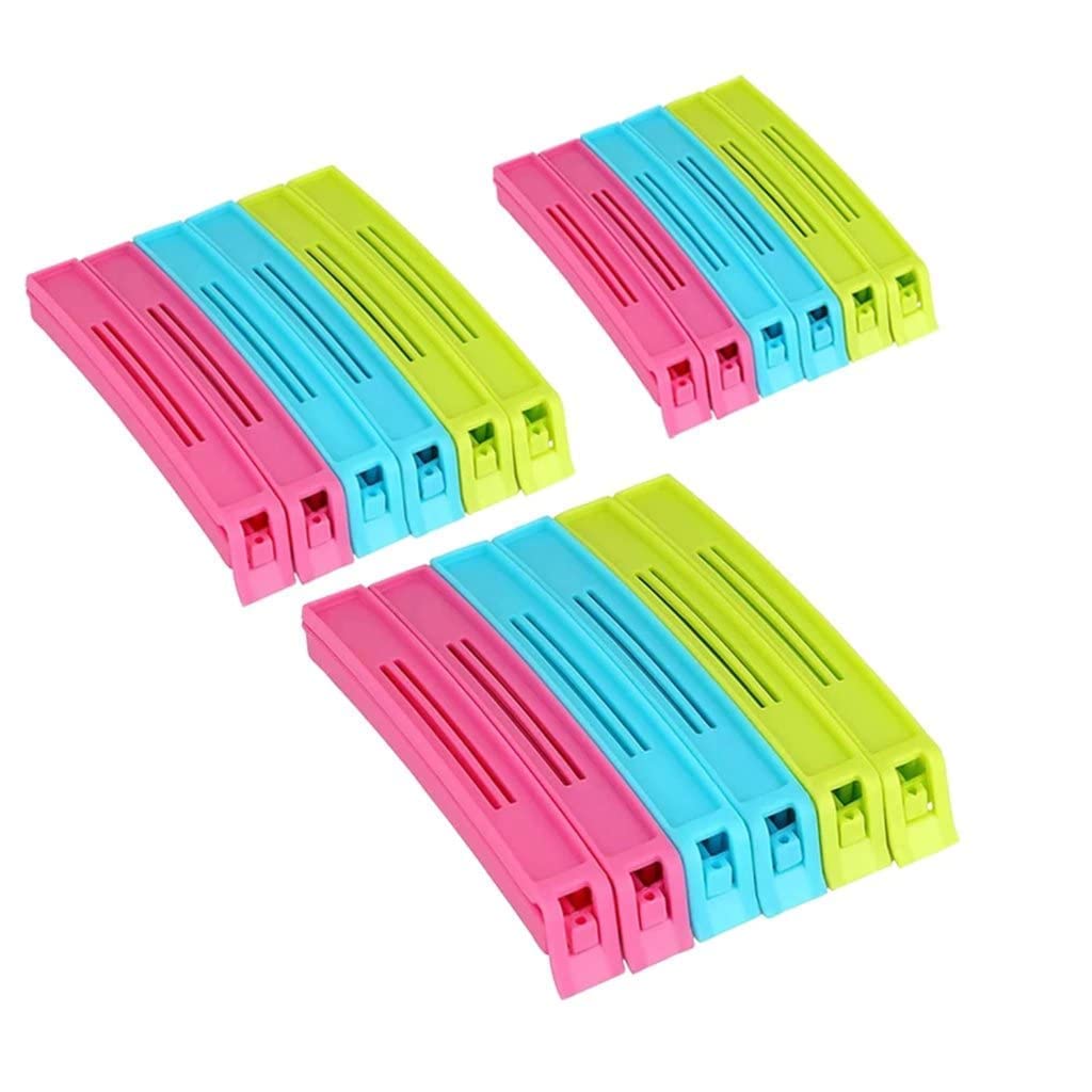 FIMTOWN 18Pc Plastic Food Snack Bag Pouch Clip Sealer for Keeping Food Fresh for Home, Kitchen, Camping Snack Seal Sealing Bag C