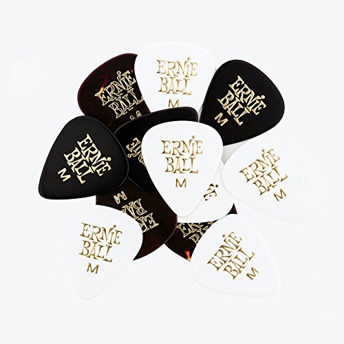 Ernie Ball Guitar Picks, Medium, Assorted Colors, 12-Pack (P09178)