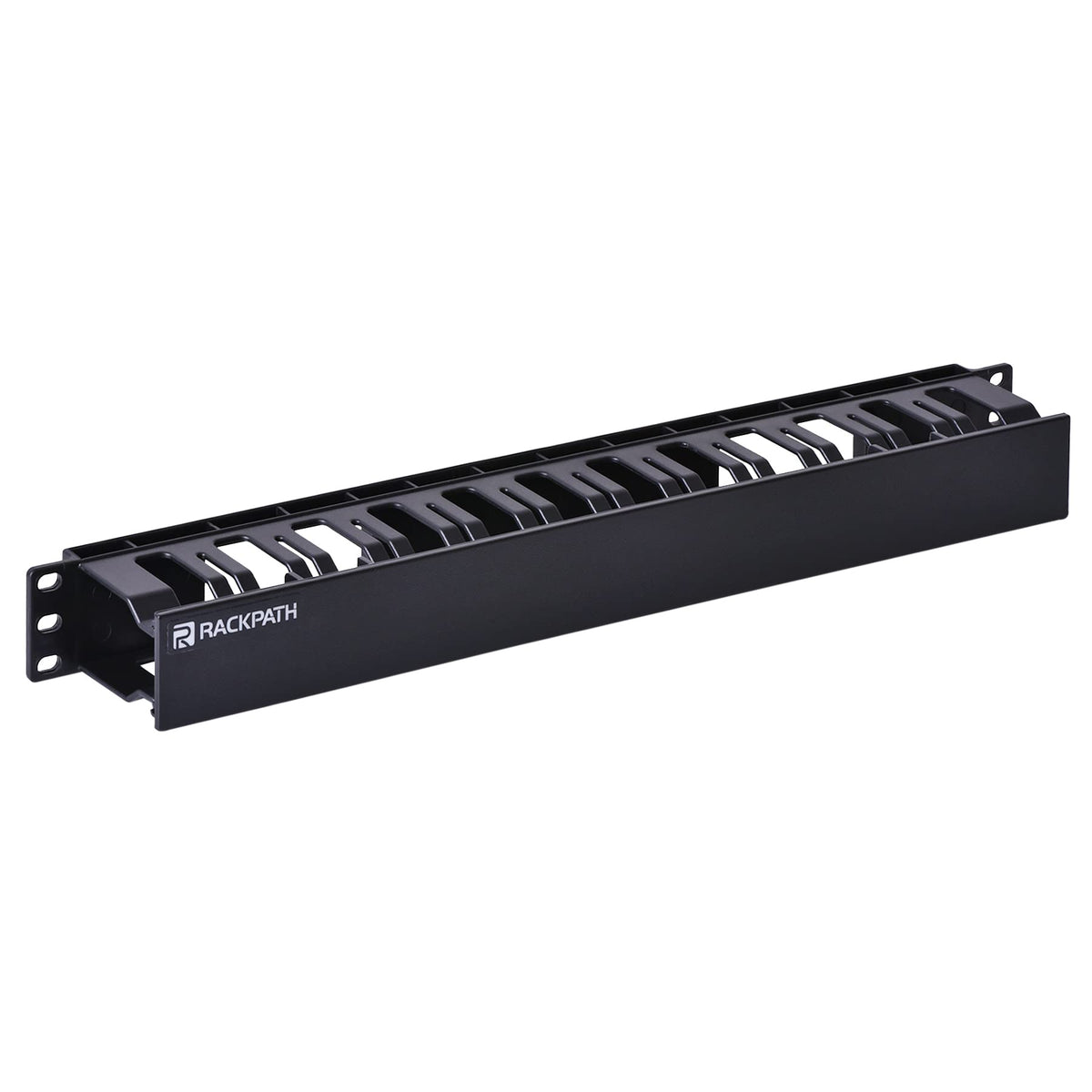 Rackpath 1U 19 Inch Plastic Server Rack Mount Cable Management Duct Raceway With Panel Cover