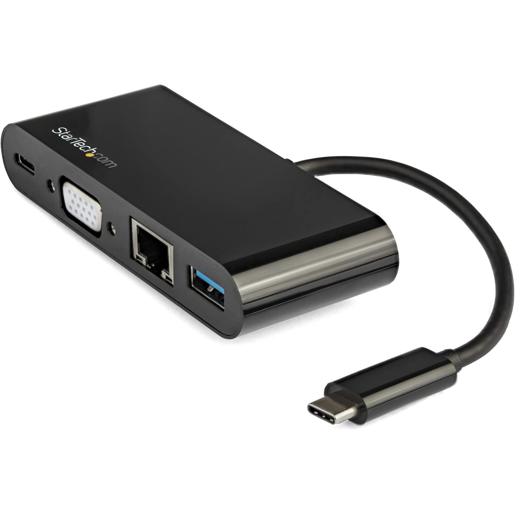 StarTech.com USB C Multiport Adapter - Mini USB-C Dock w/ Single Monitor VGA 1080p Video - 60W Power Delivery Passthrough - USB 