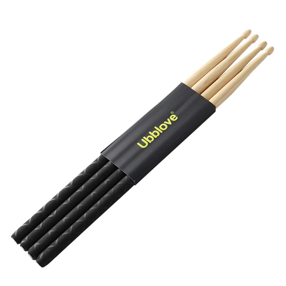 Ubblove Drumsticks 5A 2 Pairs With Anti Slip Handles For Drum Light Durable Wooden Drum 2 Pair Drum Sticks For Kids Adults Music