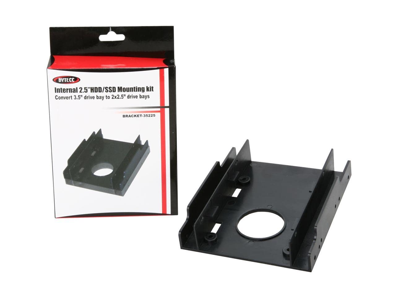 Bytecc Bracket 35225 2.5'' Hdd/Ssd Mounting Kit For 3.5'' Drive Bay Or Enclosure, Includes Screws, Converter
