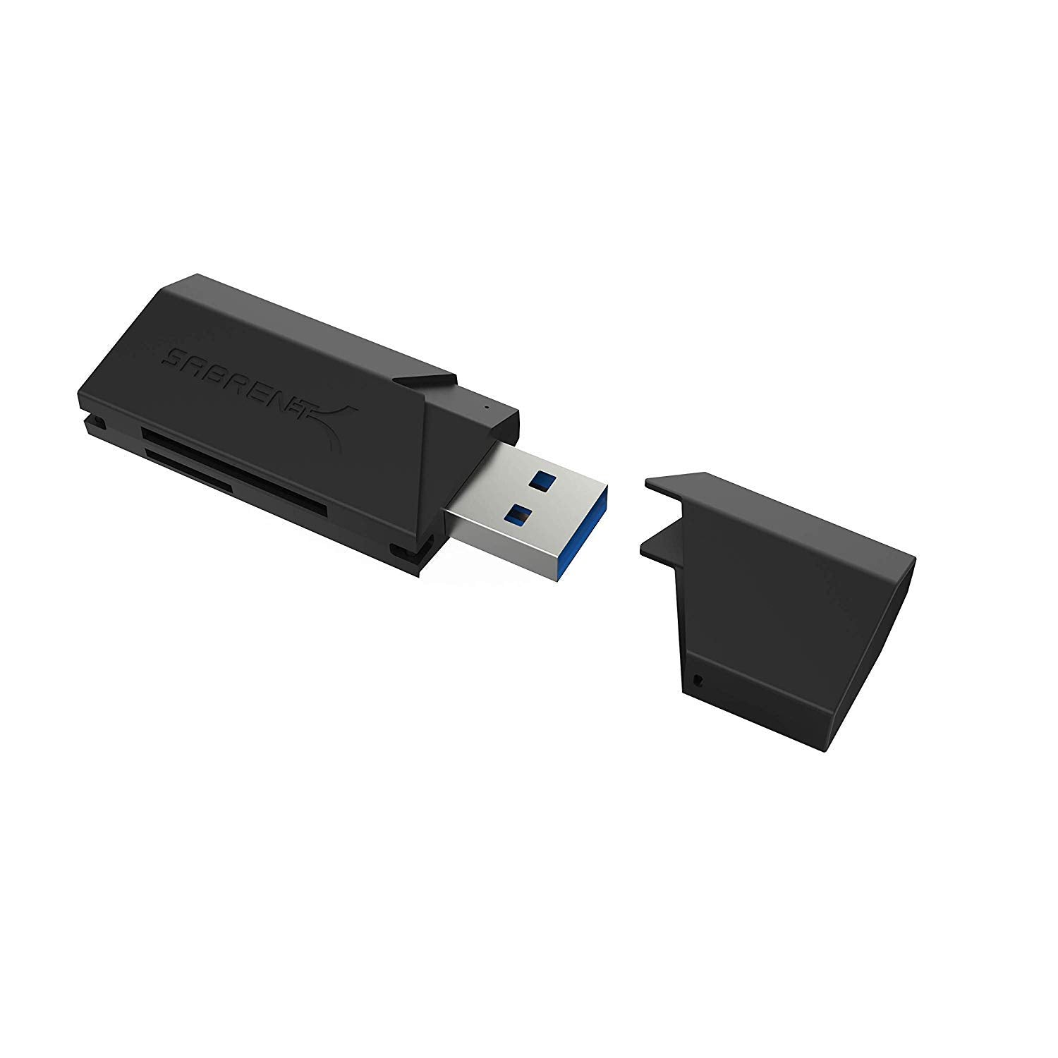 SABRENT SuperSpeed 2 Slot USB 3.0 Flash Memory Card Reader for Windows, Mac, Linux, and Certain Android Systems Supports SD, SDH