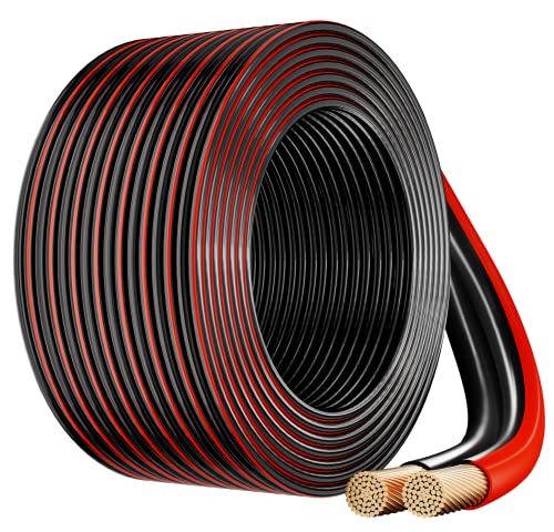 Fedus 16 Gauge/Awg Speaker Wire OxygenFree Copper 2 Conductors Audio Speaker Cable For Car Speakers Stereos, Subwoofer, Home Th