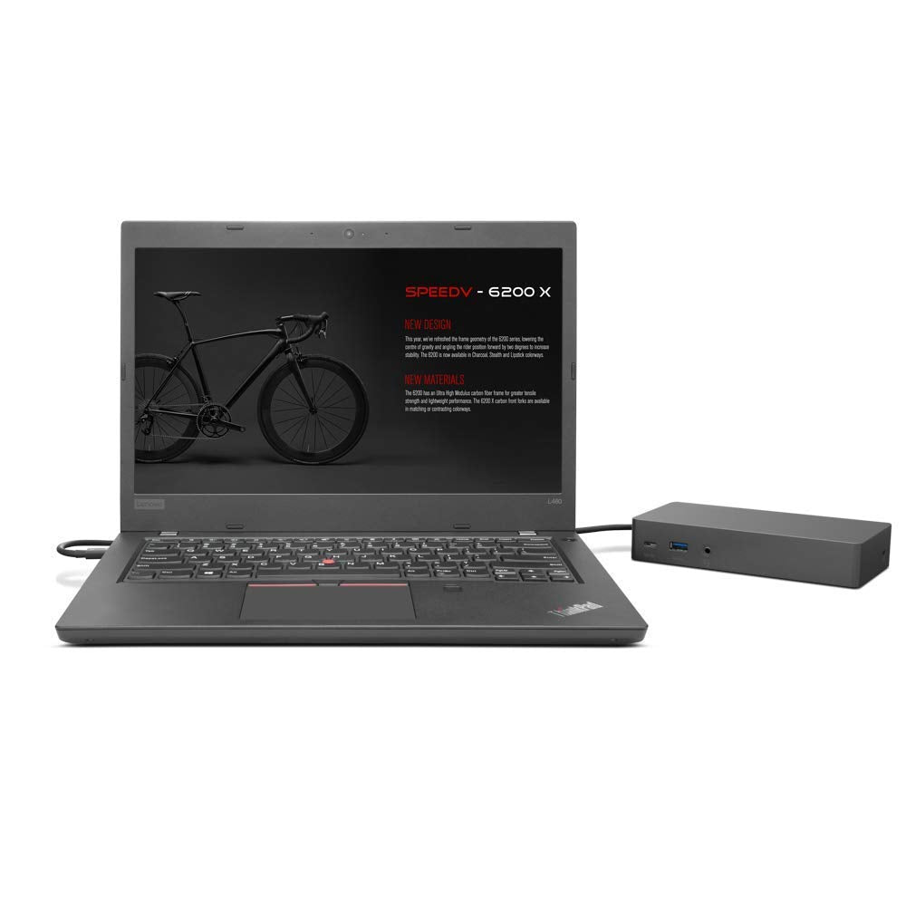 Lenovo Thunderbolt 3 Essential Dock, Universal Compatibility, 135W Adapter, 1X 110V 2 Pin Power Cord, Standard Thunderbolt Cable