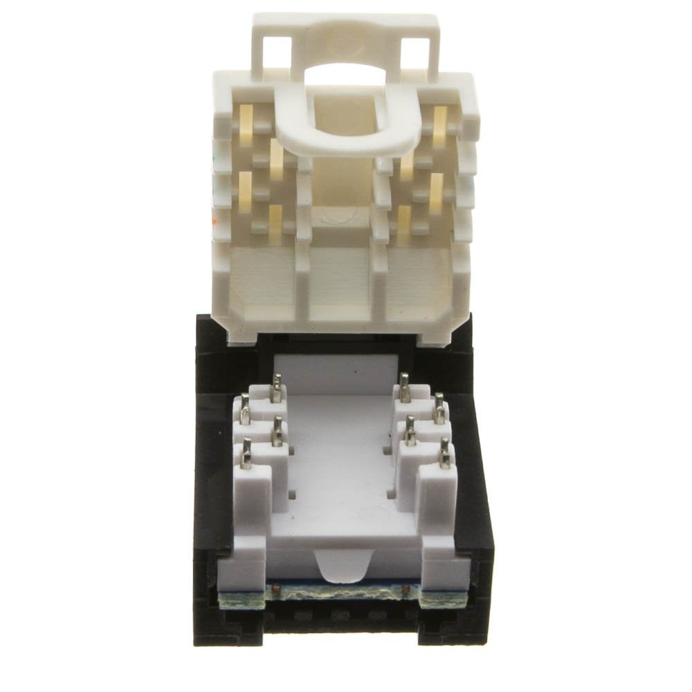 Cablewholesale Cat5E Keystone Jack, Toolless Rj45 Female (Utp) To 110 Punch Down Connector, Black