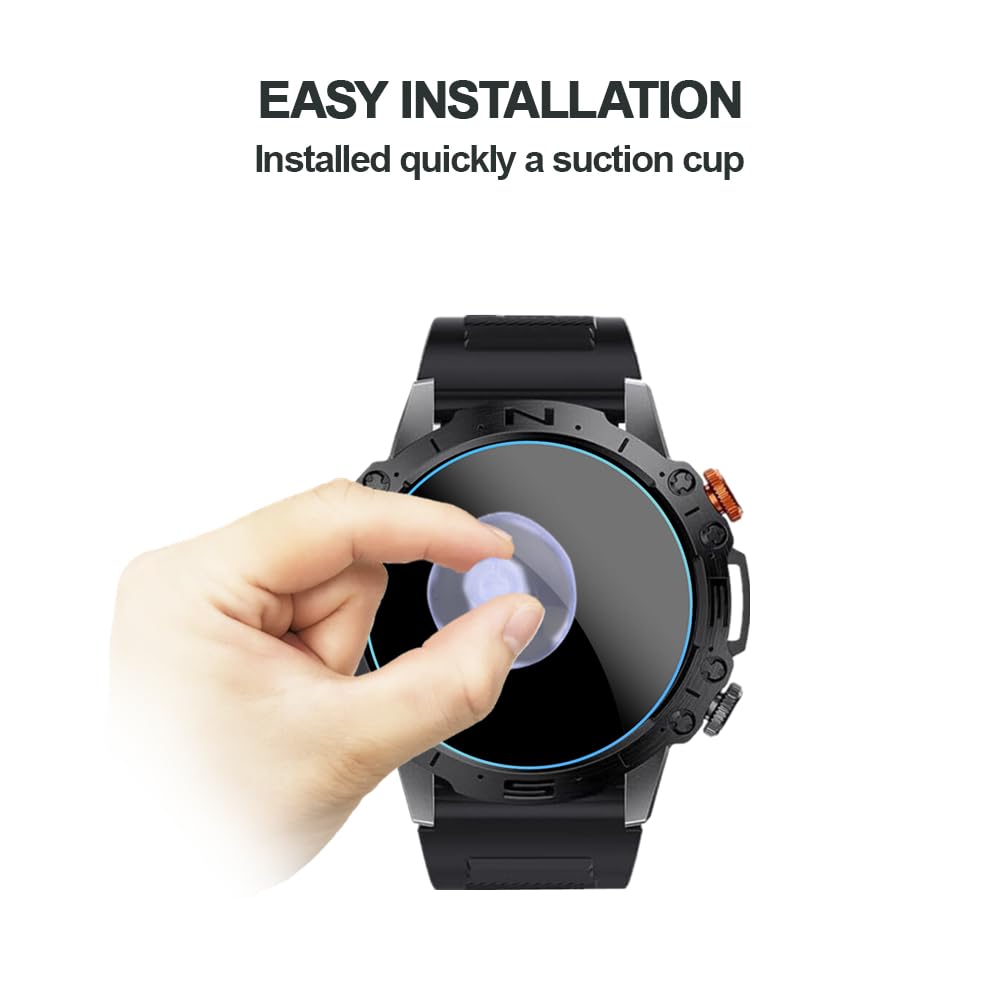 Mihence Screen Protector Compatible For K59 / St19 1.43'' Smartwatch , 9H Tempered Glass Protective Film Compatible For Glonhi K