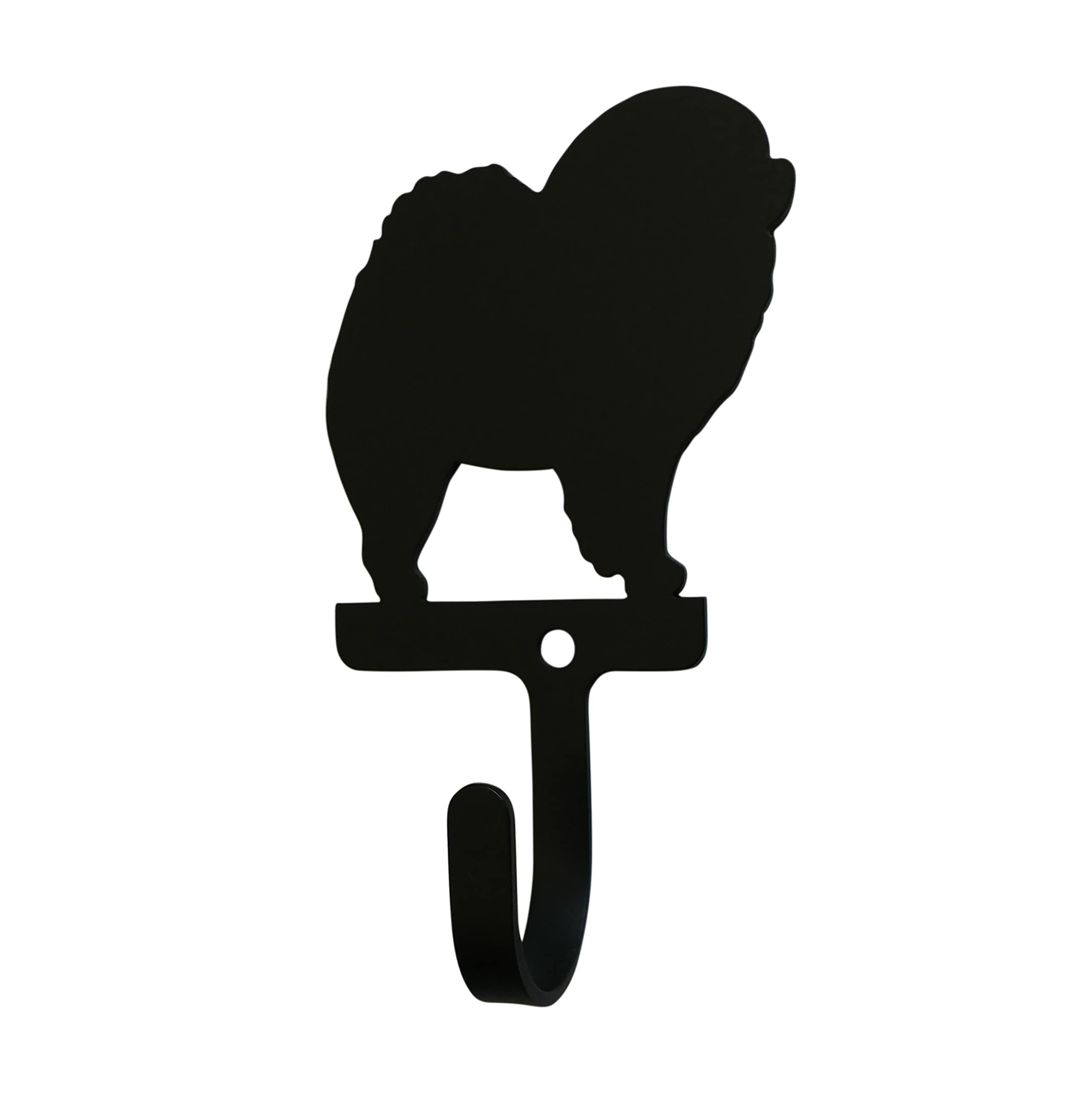 Village Wrought Iron Chow Chow Dog Wall Hook Decorative Small