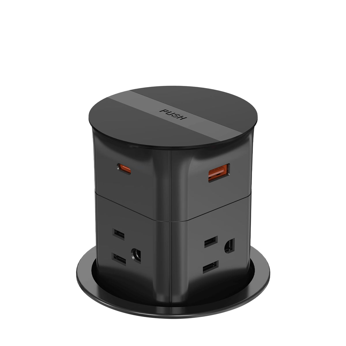 Pop Up Outlet For Countertop,Pd 20W Usb C Fast Charging,3.15'' Desk Grommet Power Station,4 Outlets,4-Usb, Kitchen Island Pop Up