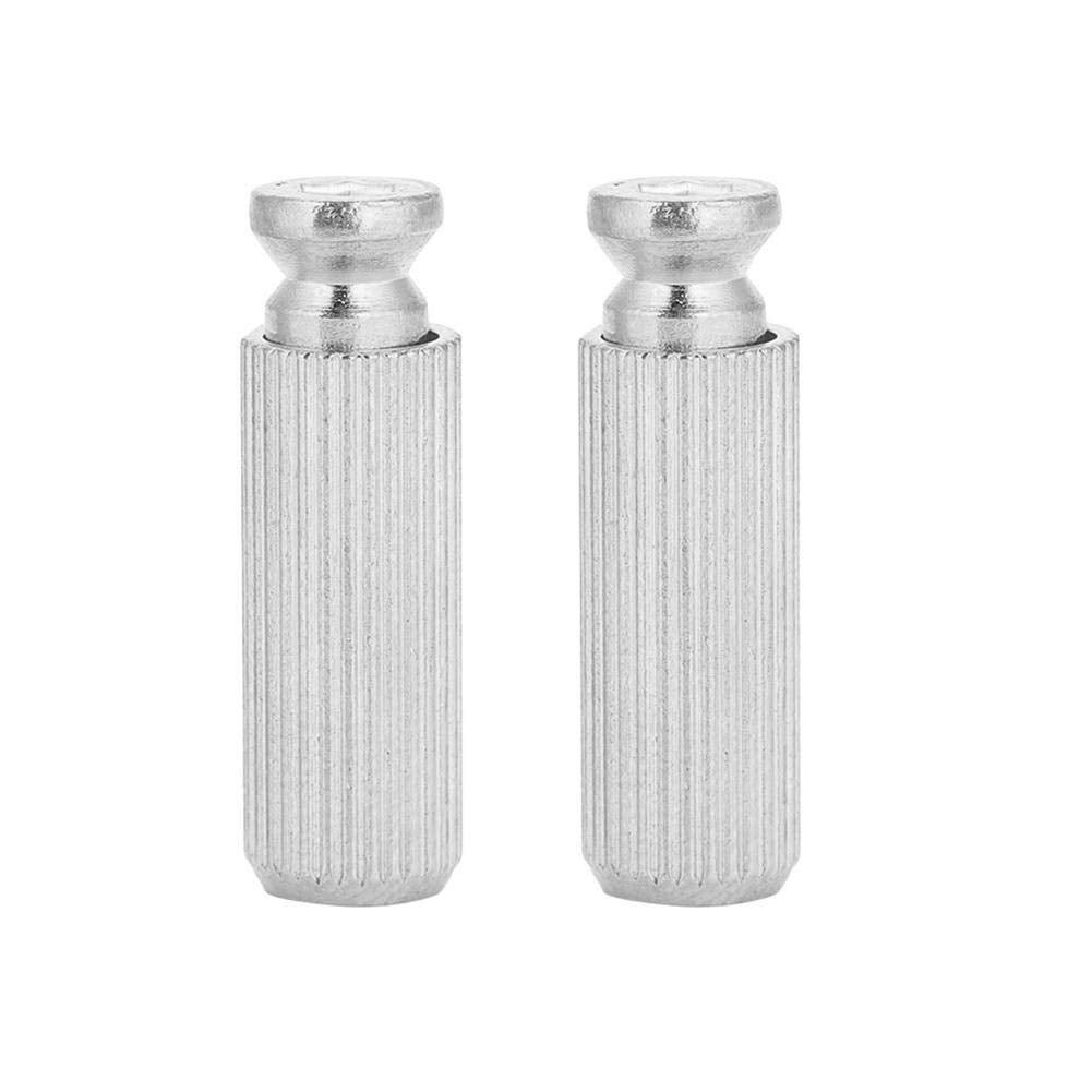 2 Pcs Guitar Tremolo, 8mm Adjustable Electric Guitar Tremolo Bridge Studs Anchors(Silver)