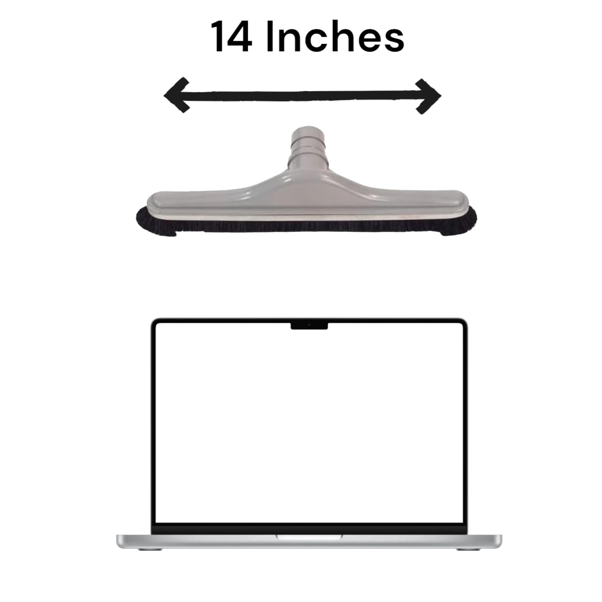 Fit On Proteam 100623 14 Inch Hard Surface Floor Tool With Nylon Brush, Vacuum Floor Brush For Use On Floors Without A High Glos