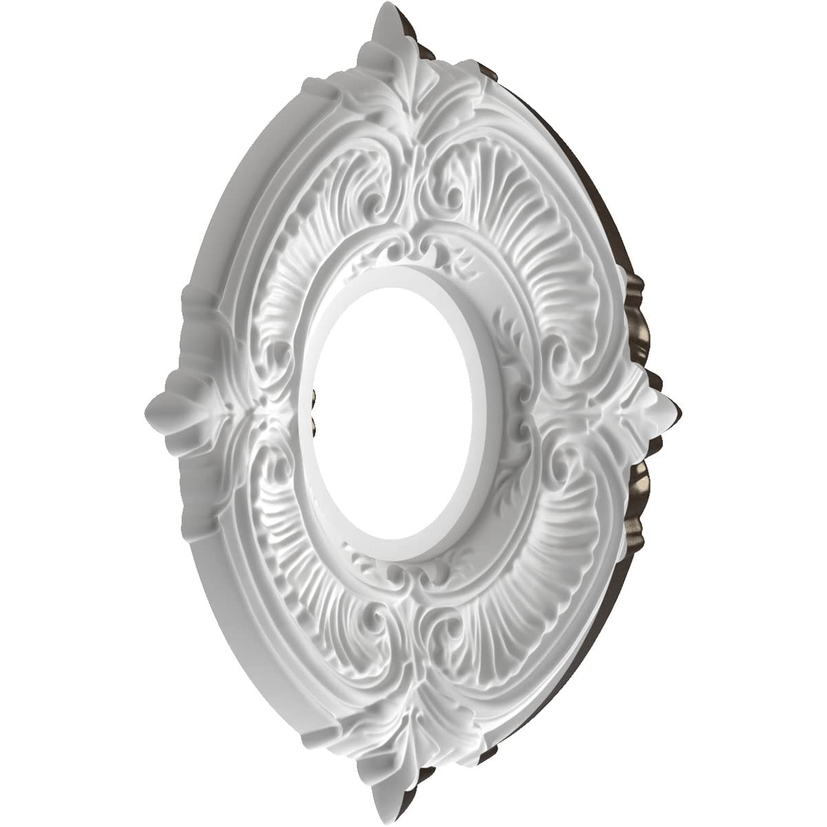 Ekena Millwork Cmp10Ateru Attica Thermoformed Pvc Ceiling Medallion (Fits Canopies Up To 4 1/8), 10Od X 3 1/2Id X 3/4P, Universa