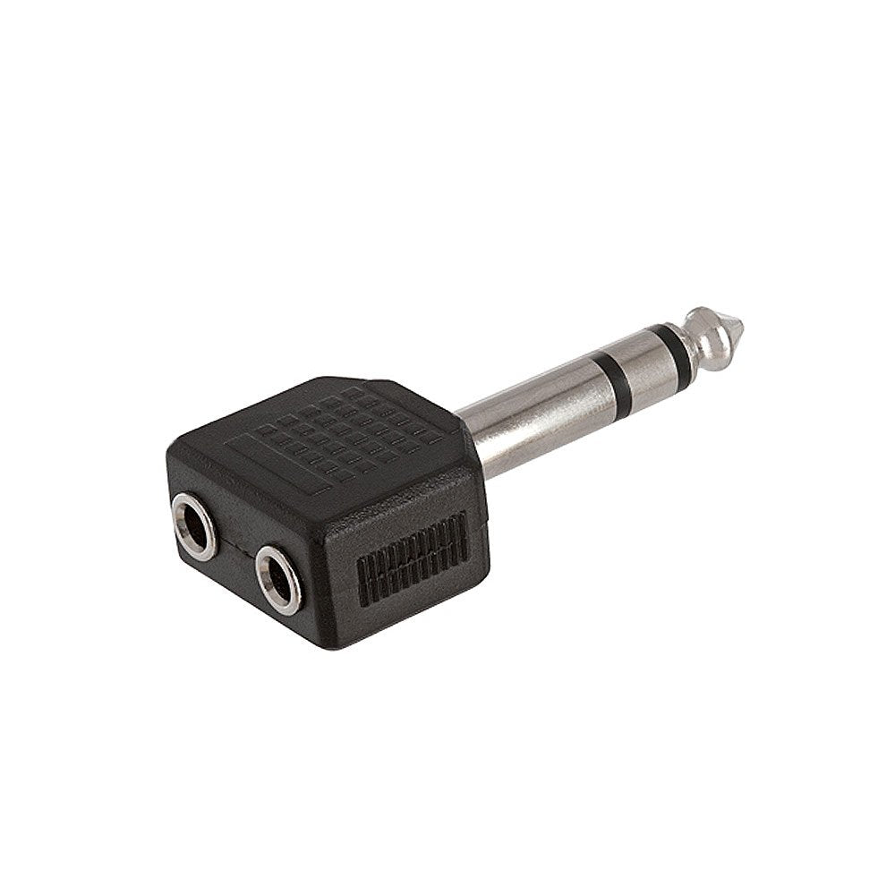 Cmple - 6.35Mm Stereo Plug To 2X3.5Mm Mono Jack Adapter