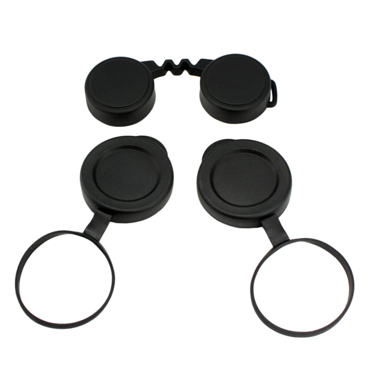 Parliky 1Set Binocular Objective Lens Caps Rubber for Lens Caps Compatible with Binoculars for Optics and Scope Use