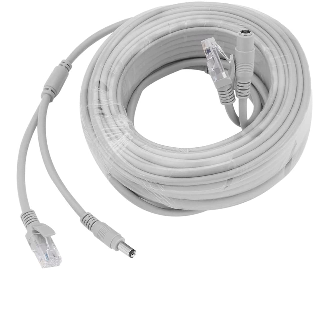 Priaolker 10M/33Ft Ethernet Cctv Cable, Cat 5 Rj45 + 2.1X5.5Mm Dc Power Cord, For Cctv Security Camera Surveillance System Ip Ca