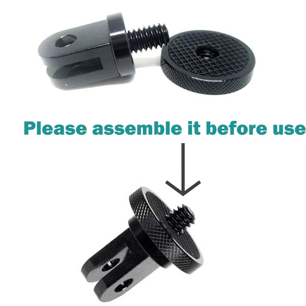 Vizemo Aluminum Camera Tripod Adapter 1/4' 20 Conversion Mounts Compatible With Gopro Action Cameras Insta360 And Other Standard 1/4 Accessories, Quarter Inch Mount For Gopro Ecosystem