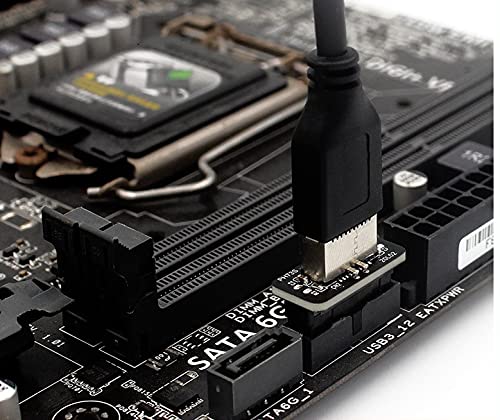 Devmo Vertical Usb 3.1 Front Panel Socket Key A Type E To Usb 3.0 20Pin Header Adapter