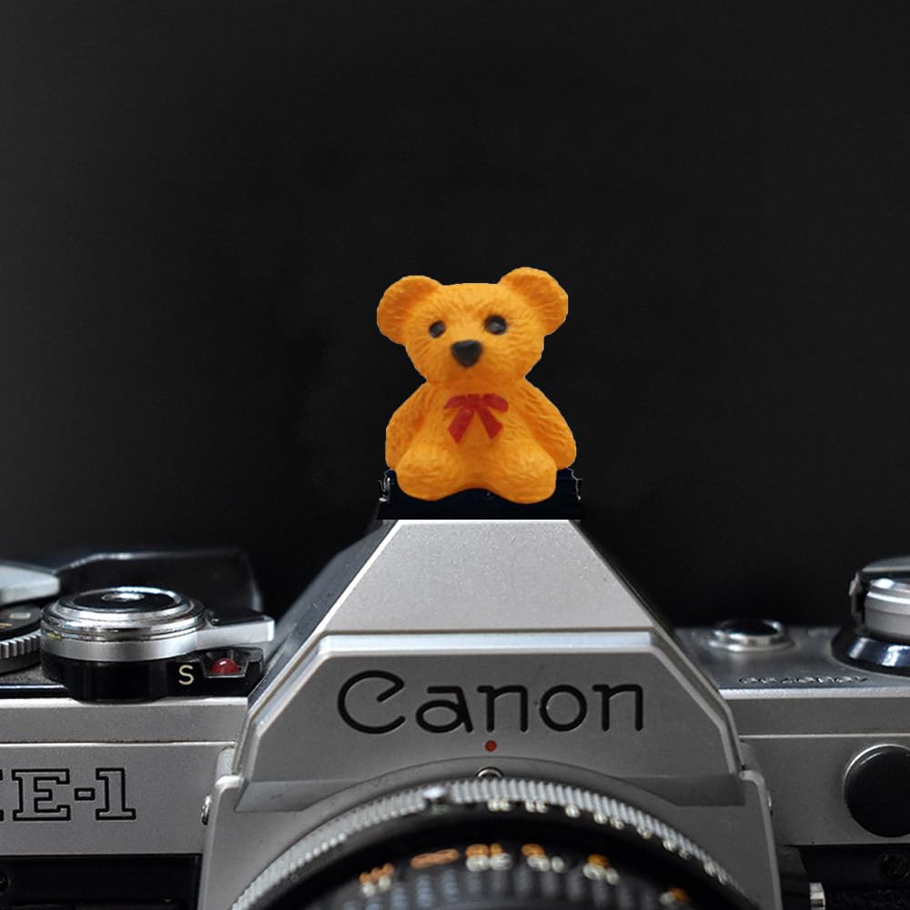 Zostland Lovely Slr Camera Hot Shoe Boot Cover Cap, Brown Bear Shoe Protector,Compatible With Sony Fuji Canon Nikon Pentax Leica