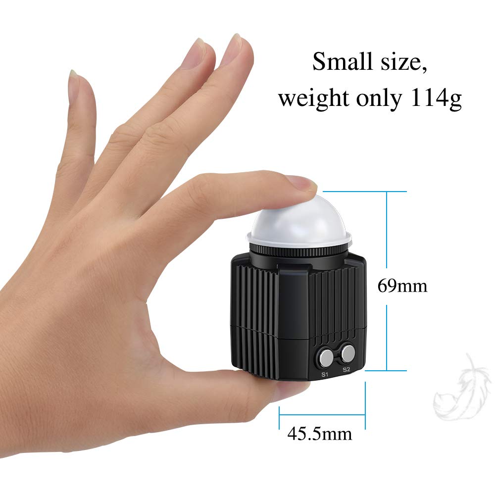 Meikon Diving Video Light Waterproof 195Ft/60M White Red Blue Mini Cube Led Camera Lights With Ball Head Cold Shoe Adapter Under