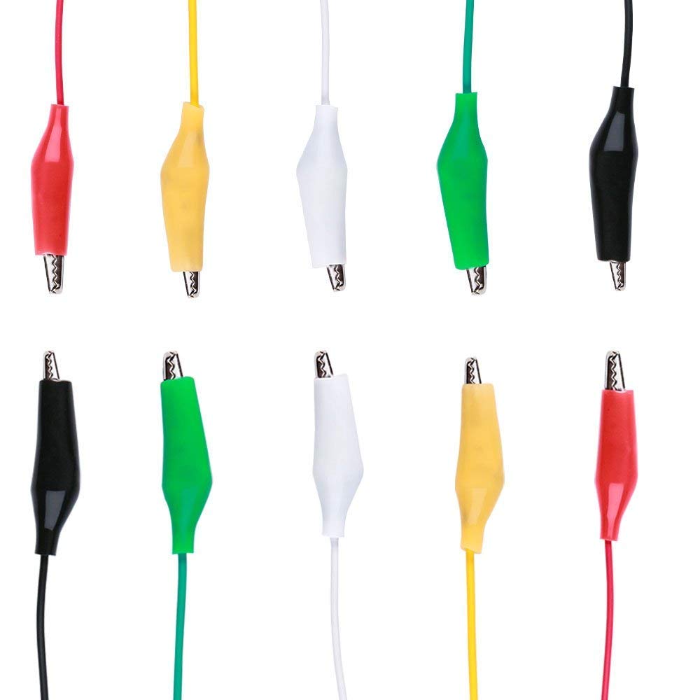 Elegoo 30 Pcs Alligator Clip Test Leads Set With Alligator Clips Double-End 50Cm Jumper Wire